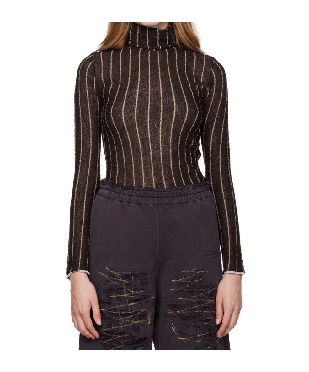 Shop Mm6 Maison Margiela High-neck Sweater In Black