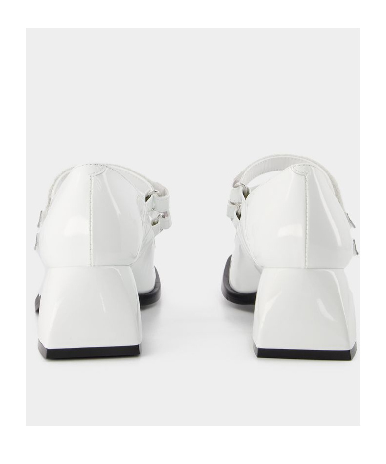 Shop Nodaleto Bacara Patent Mary-jane Shoes In White