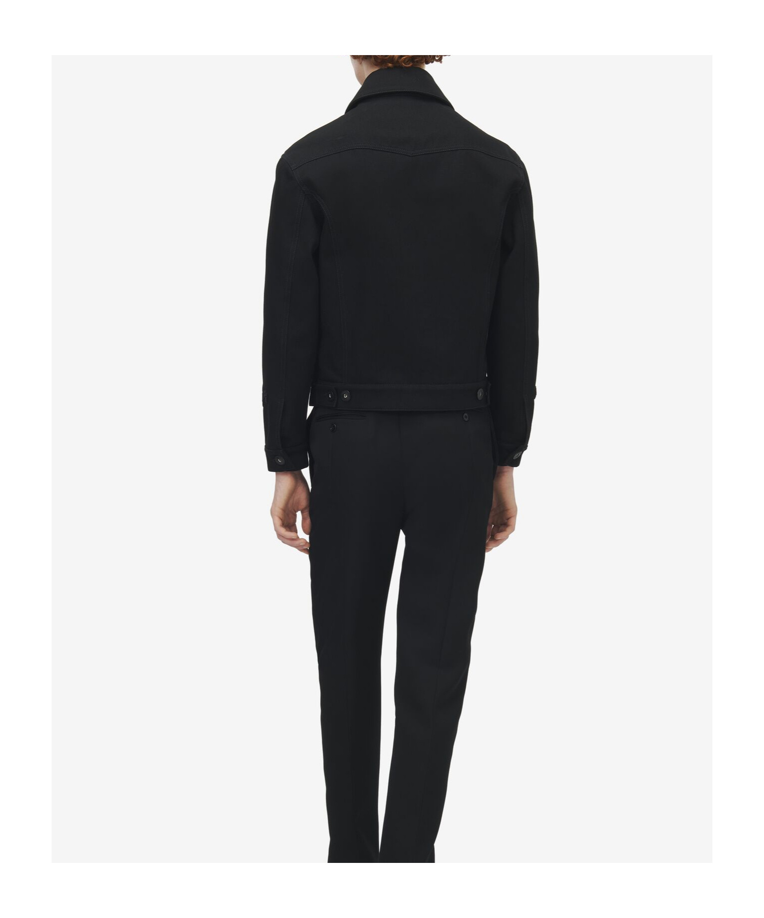Alexander Mcqueen Button Detail Denim Jacket In Black