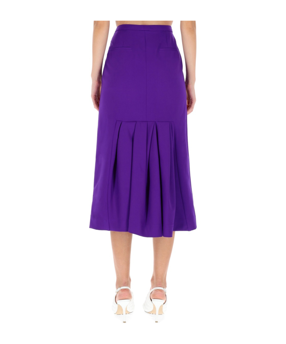 Dries Van Noten Tailored Wool Skirt In Purple