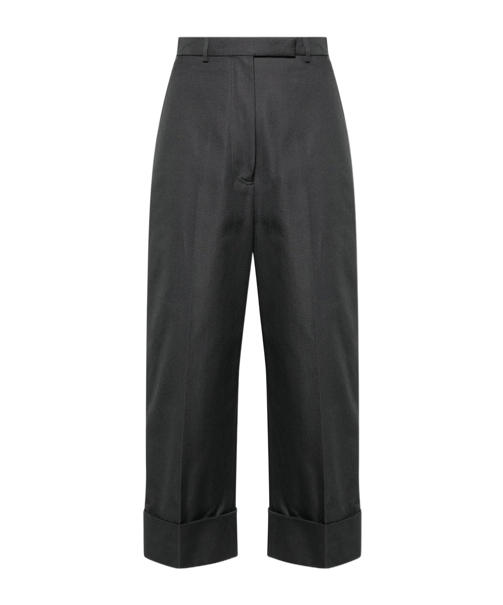 Thom Browne High-waisted Canvas Trousers In Black