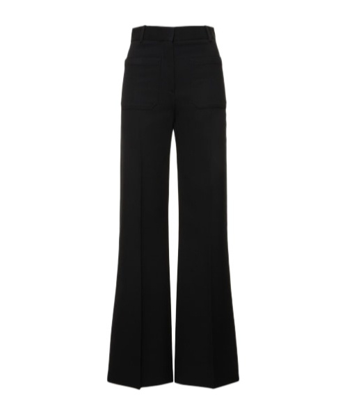 Victoria Beckham Flared Trouser Legs Casual Pants