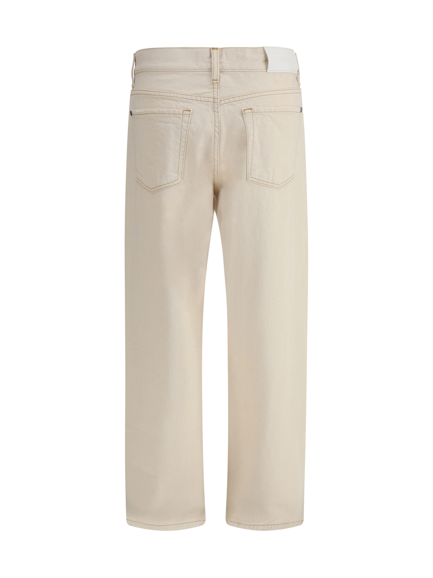7 For All Mankind Straight Jeans With Belt Loops And Pockets In Gold