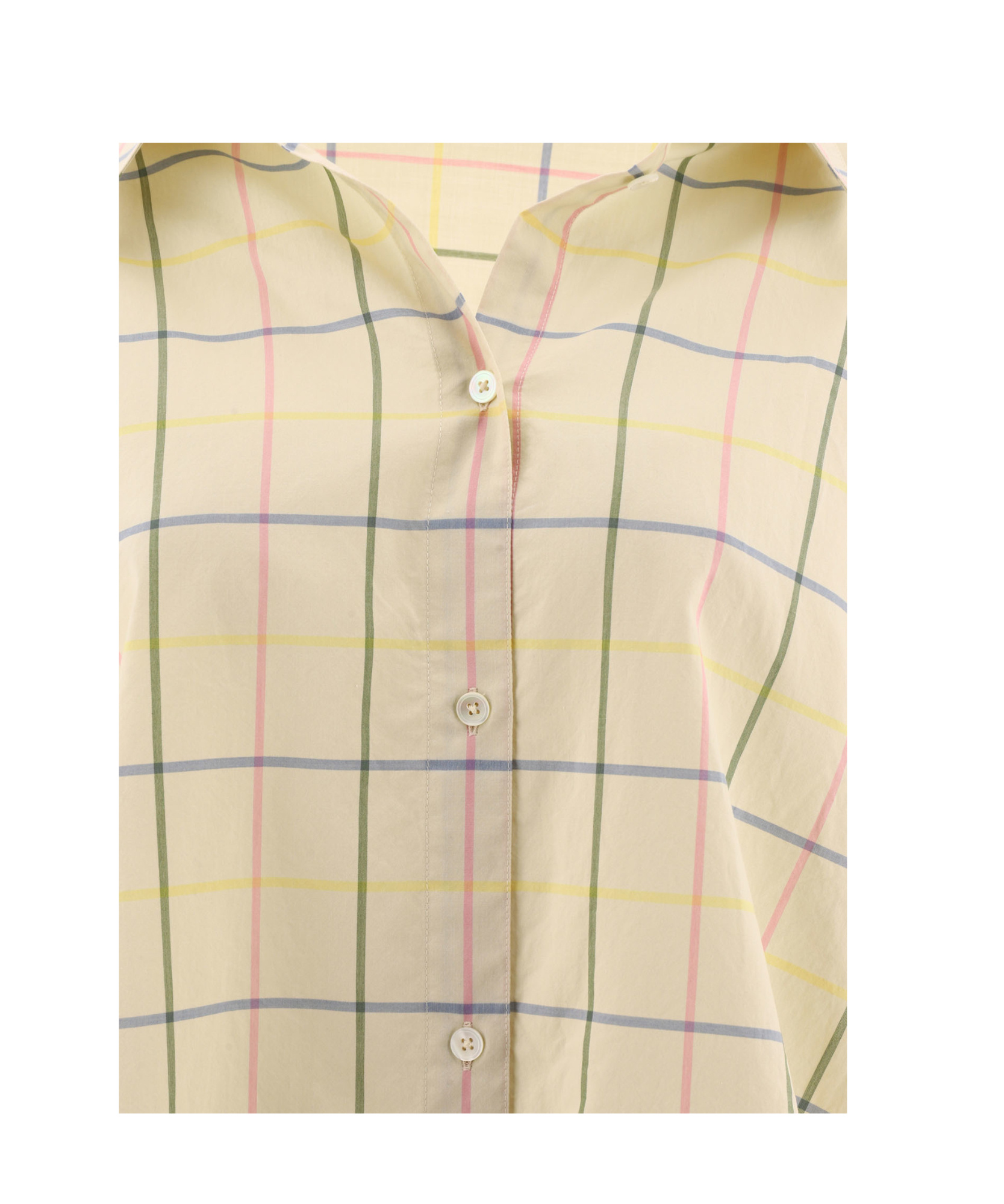 Totême Toteme Windowpane Check Oversize Organic Cotton Poplin Button-up Shirt In White
