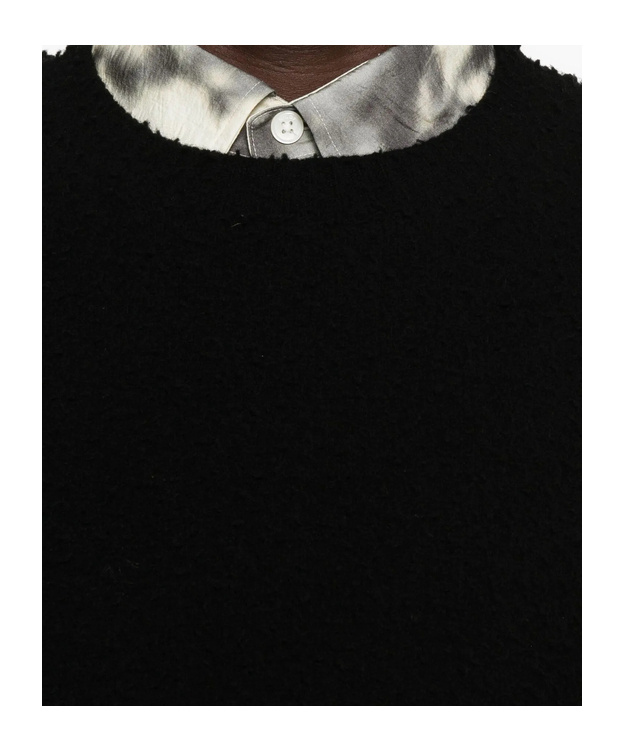 Roberto Collina Crew Neck Long Sleeve Sweater In Black