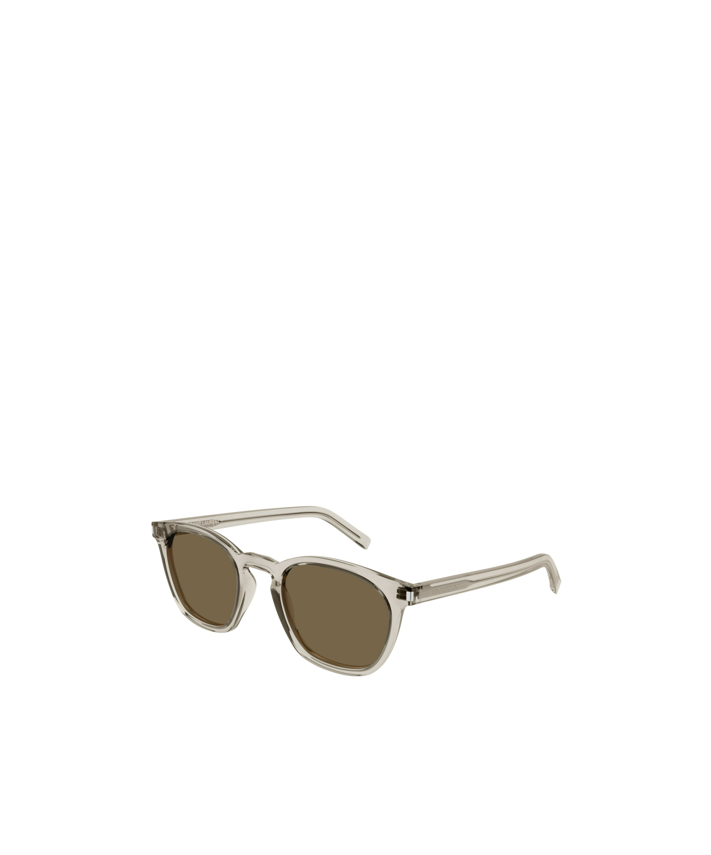 Saint Laurent Sl28 Round-frame Sunglasses In Brown