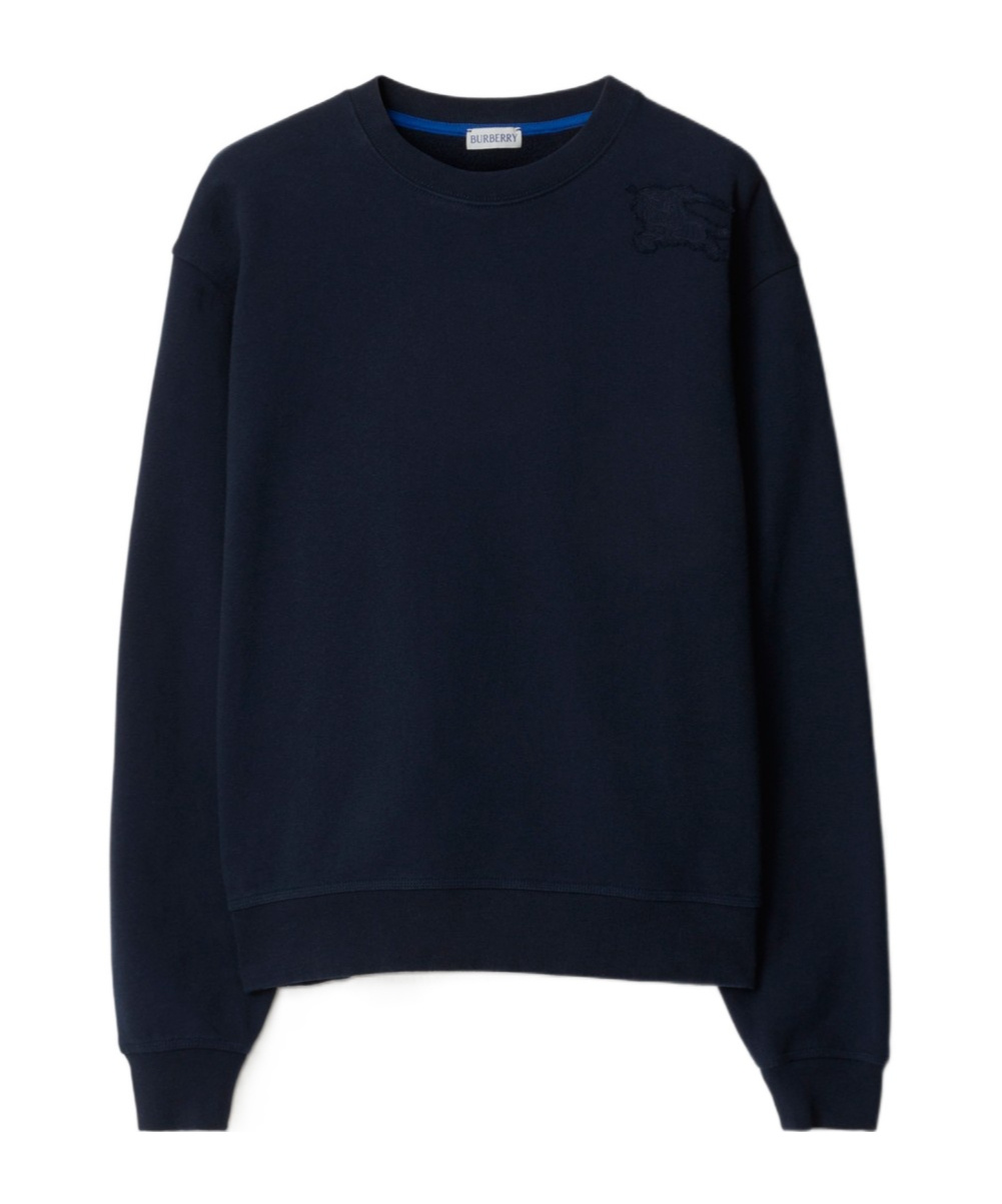 Burberry Suéter Con Escote Barco - Azul In Black