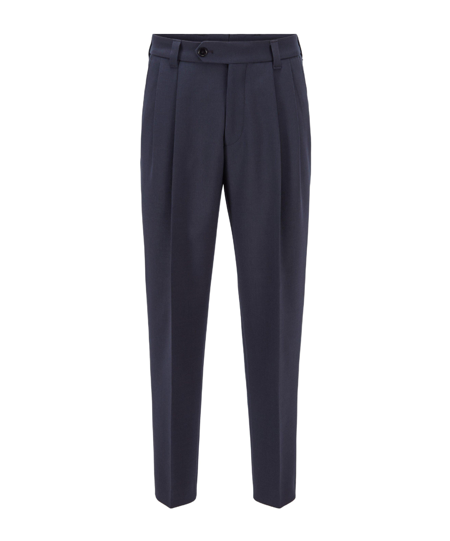 Hugo Boss Doublepleat Tapered Suit Trousers In Blue