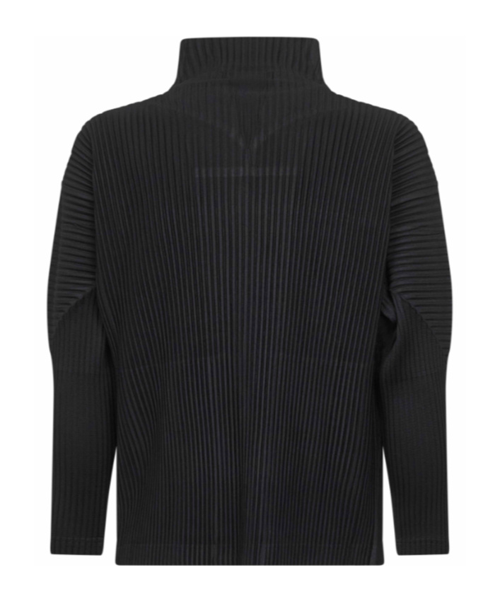 Issey Miyake Long-sleeved Knitted Cardigan In Black