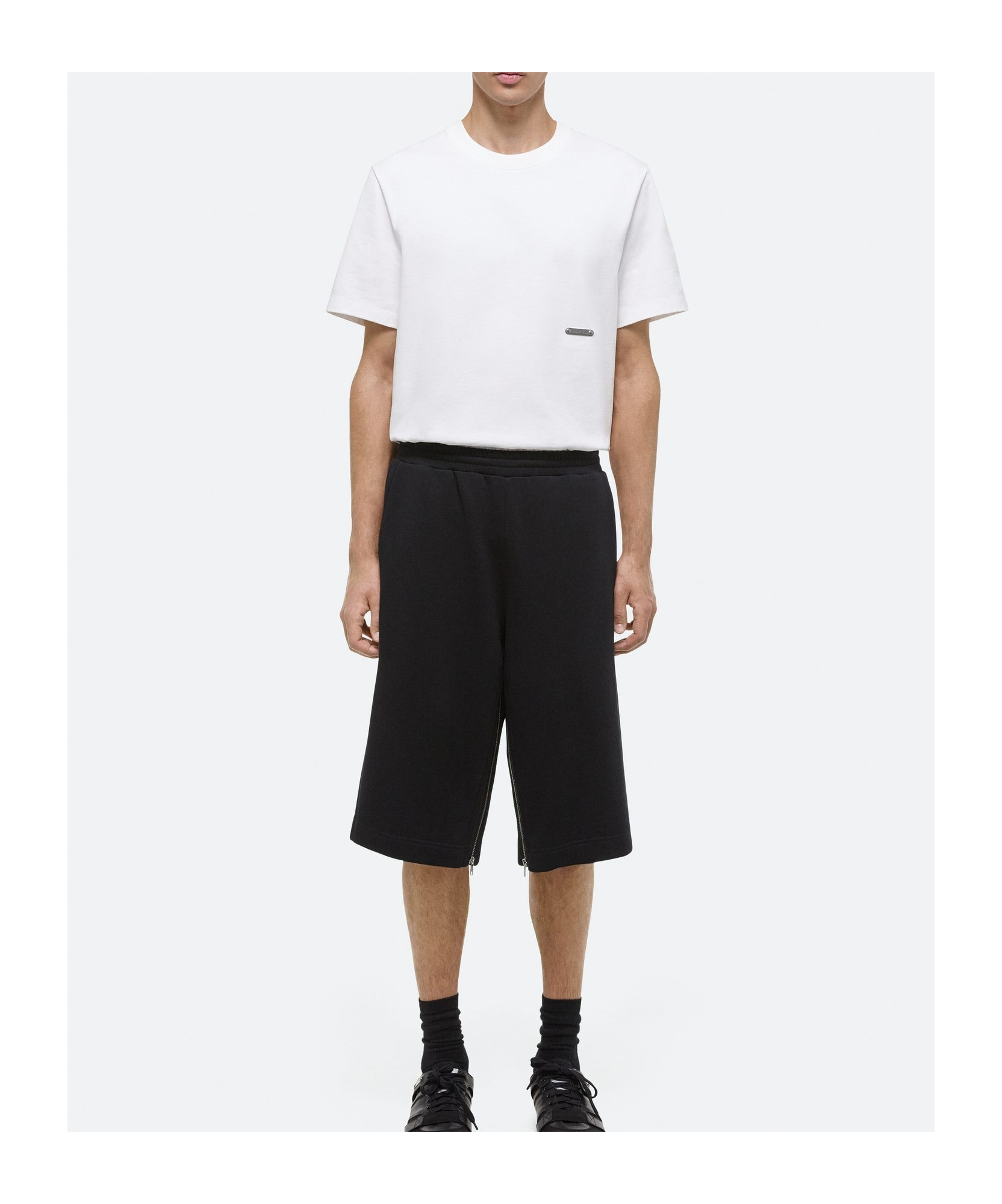 Helmut Lang Elastic Waist Shorts In Black