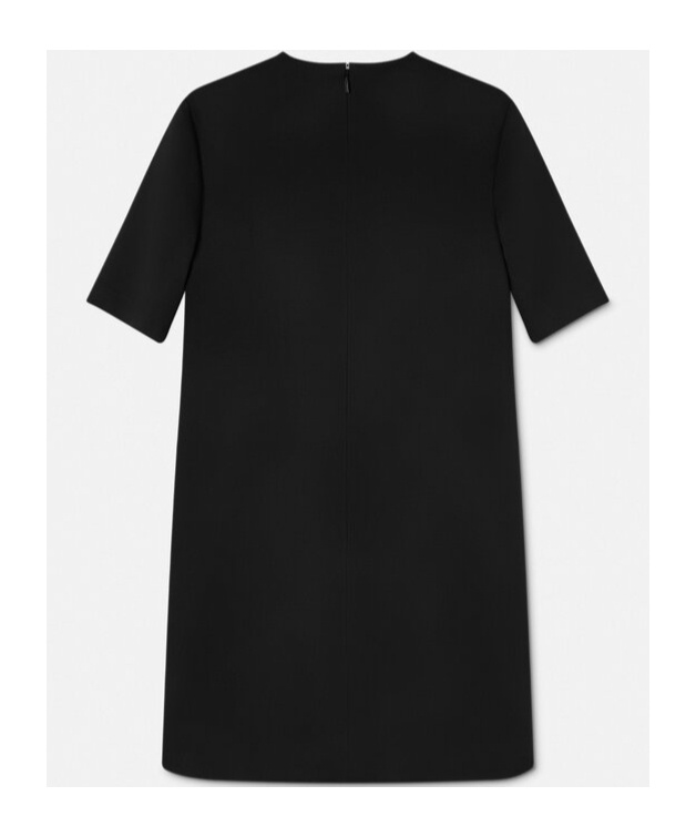 Versace Medusa Short Sleeve Shift Dress In Black