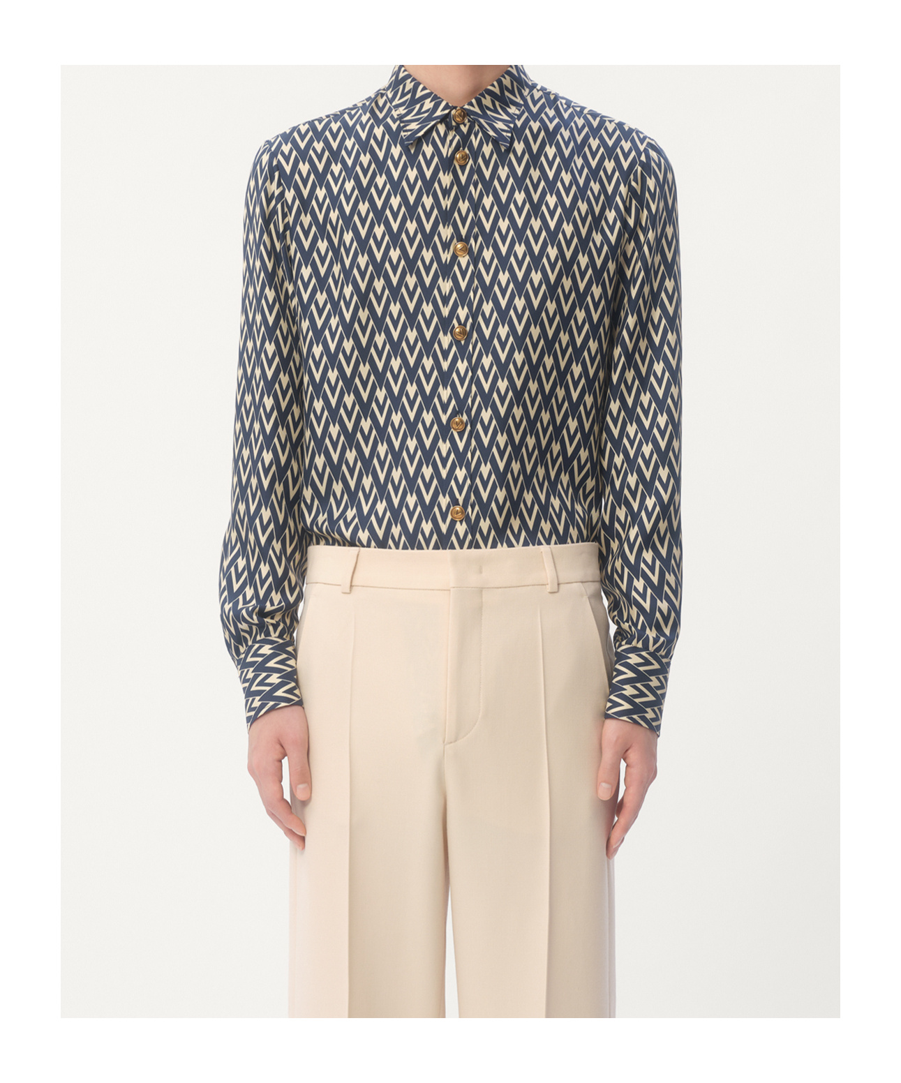 Valentino Silk Shirt In White