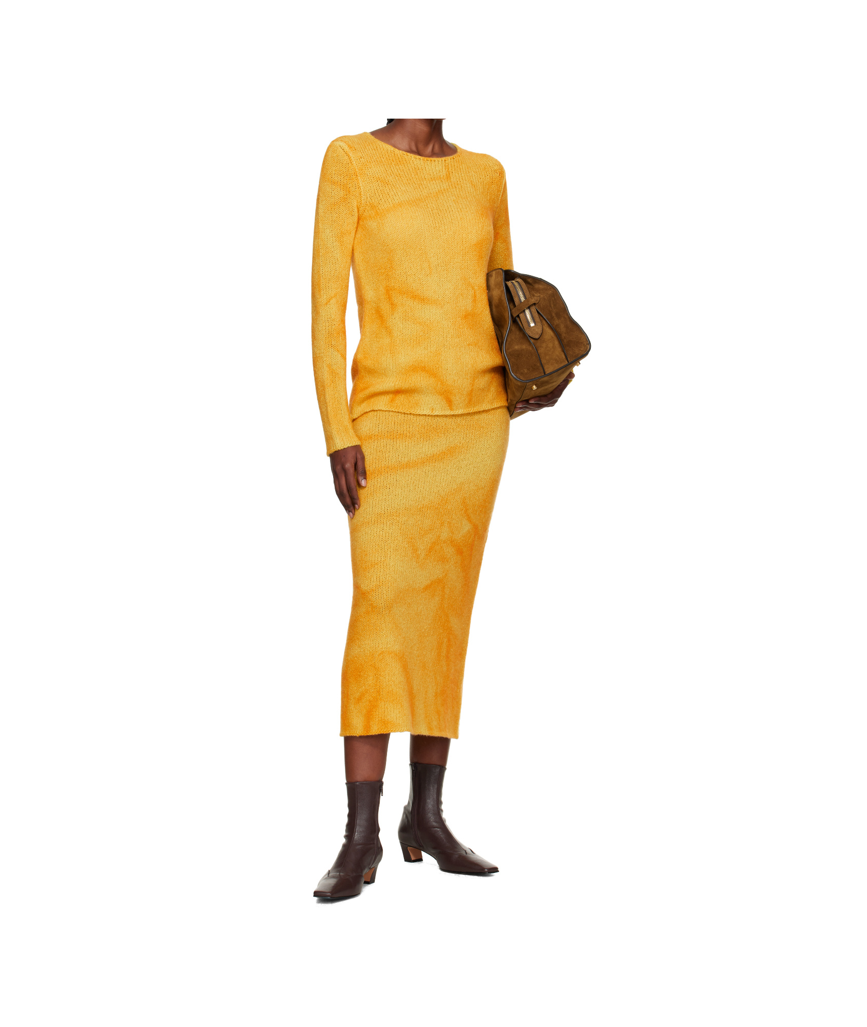 Gabriela Hearst Elastic Waist Skirt In Yellow