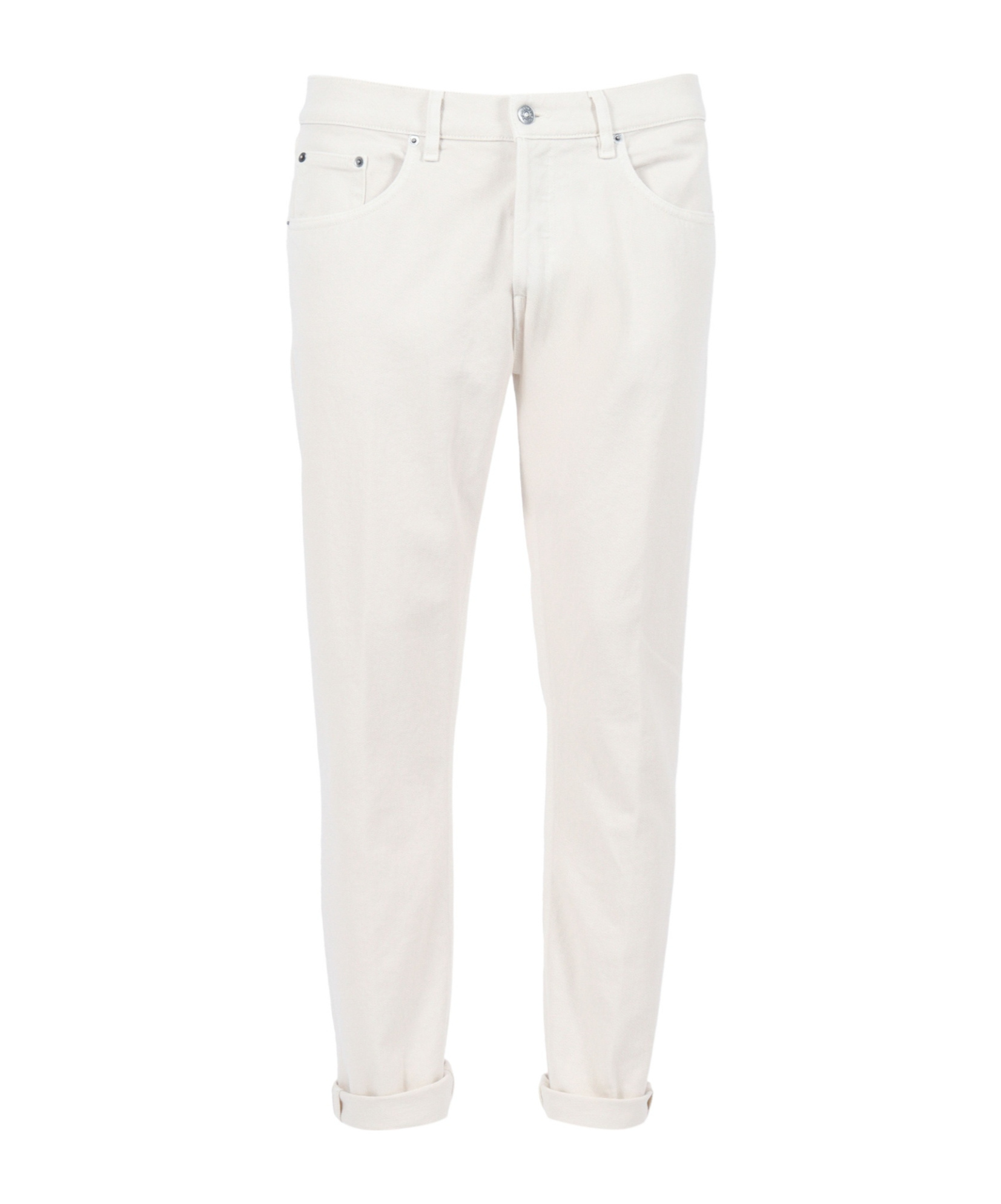 Dondup Denim Trousers With Belt Loops In White