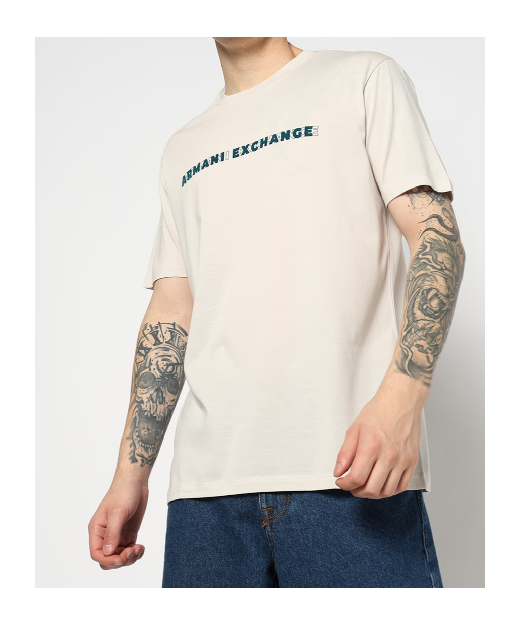 Armani Exchange Short Sleeve T-shirt In White