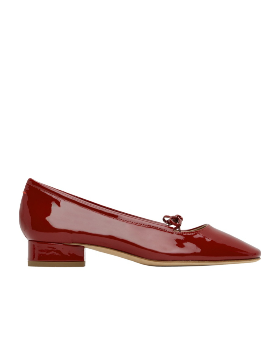 Aeyde Red Darya Ballerina Flats In Red