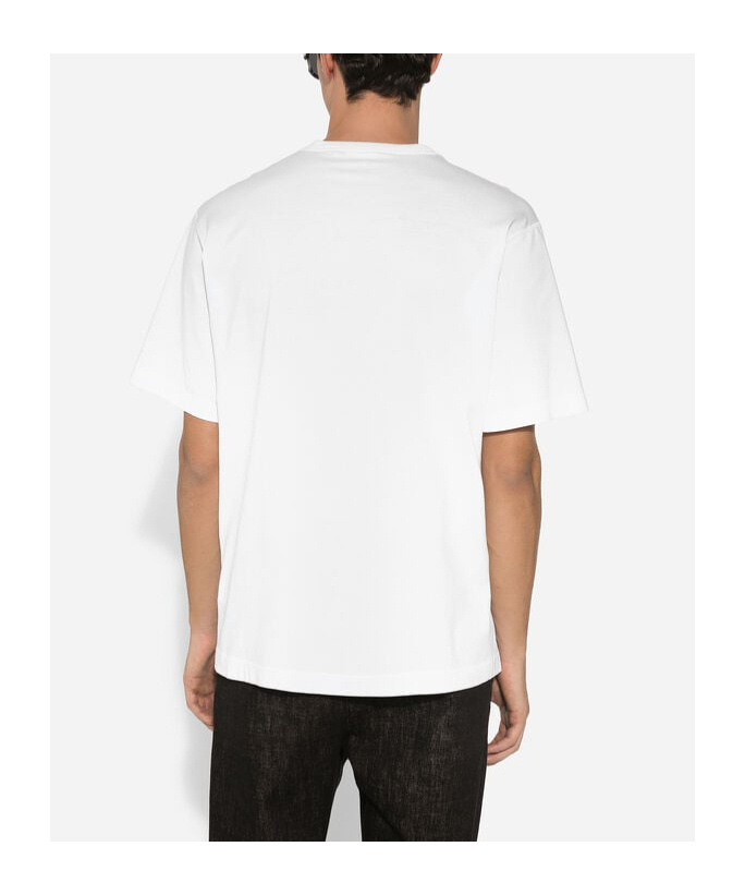 Dolce & Gabbana Short Sleeve Crew-neck T-shirt In White
