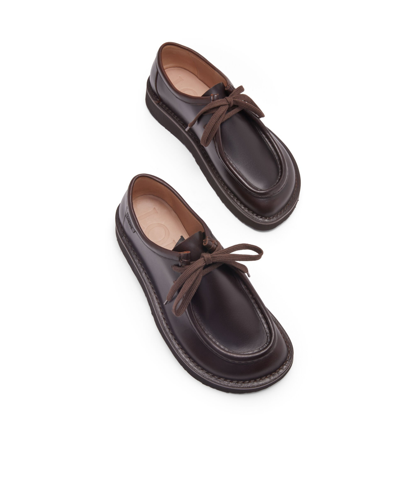 Loewe Faro Leather Loafers In Black