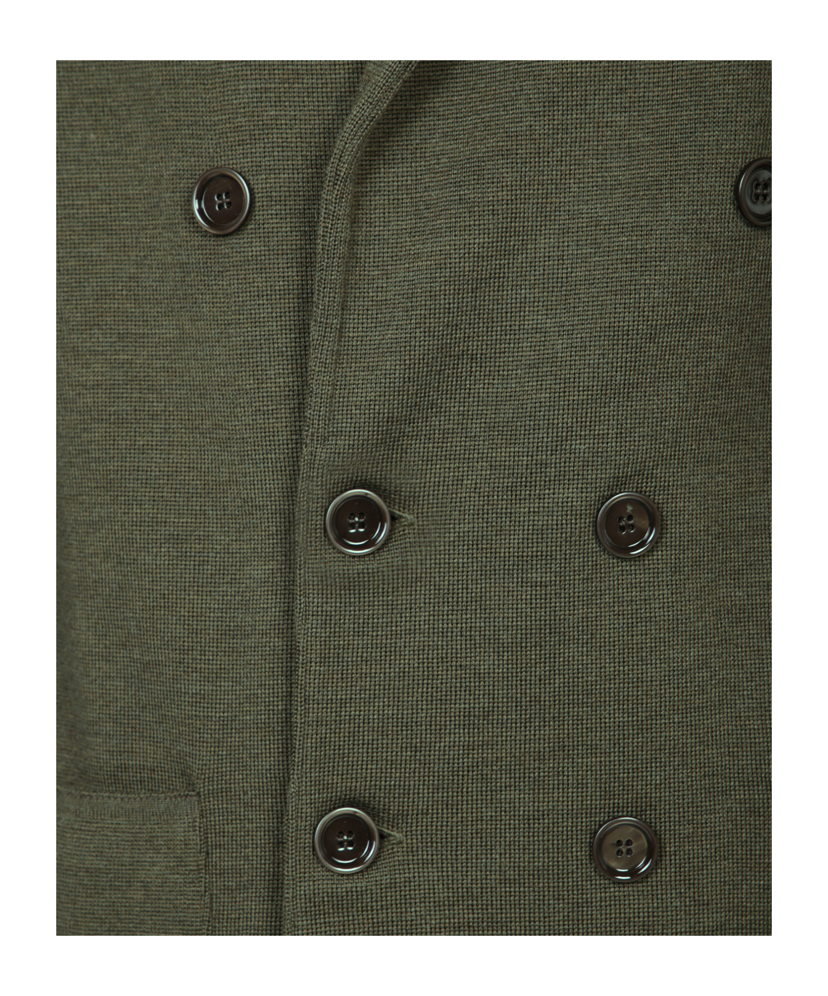 Lardini Military Green Wool Cardigan Jacket