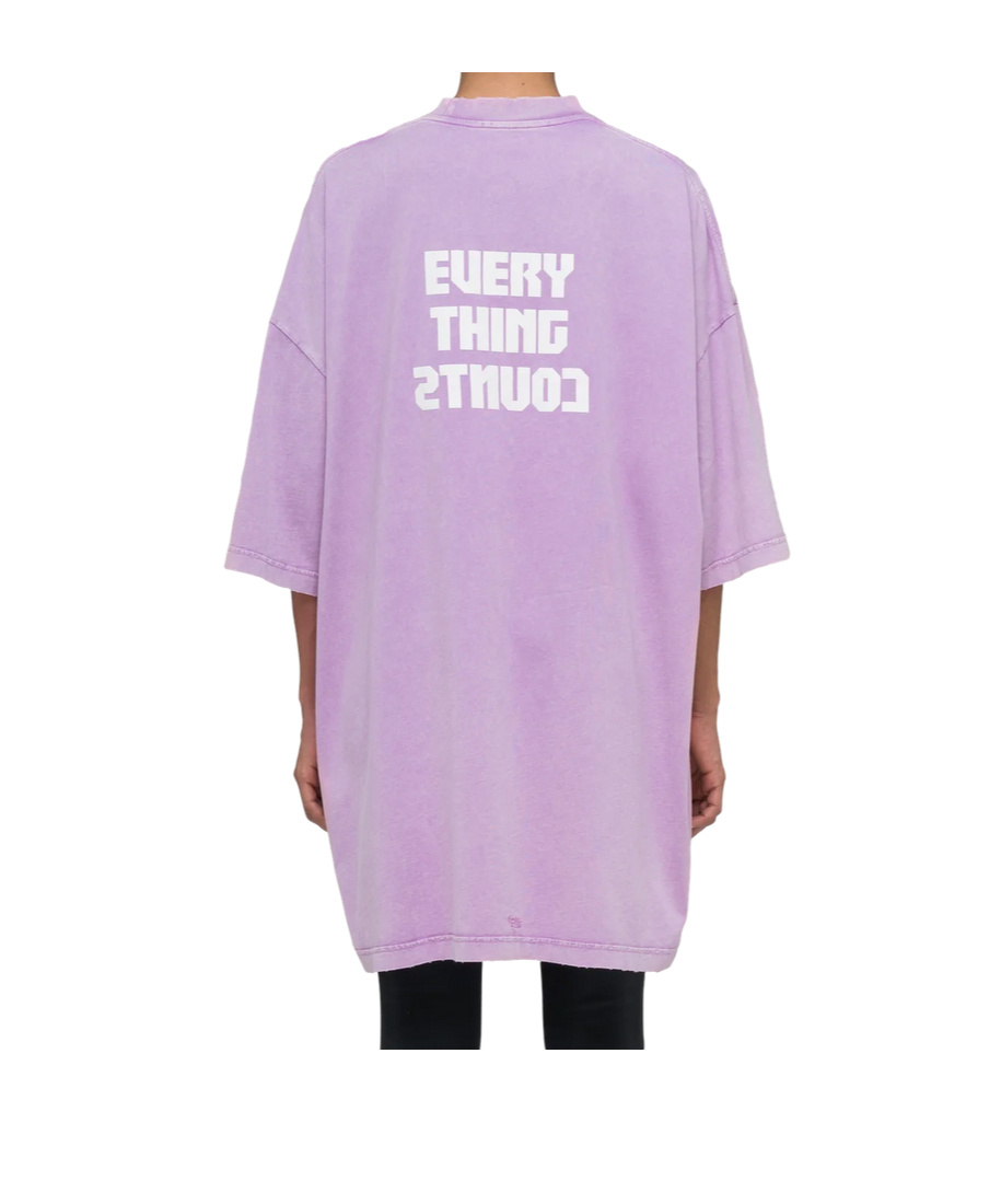 032c Pink Point Zero Oversized T-shirt In Purple