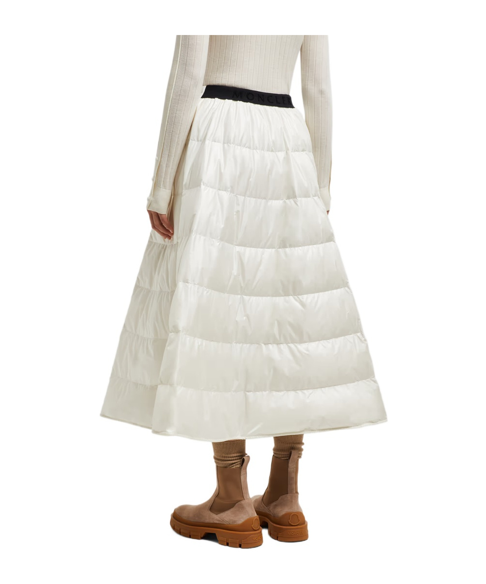 Moncler Padded Midi Skirt In White
