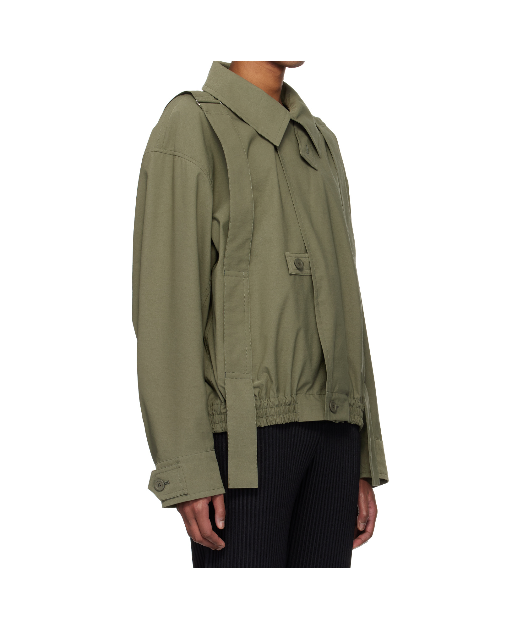 Shop Issey Miyake Lightweight Jacket In Green