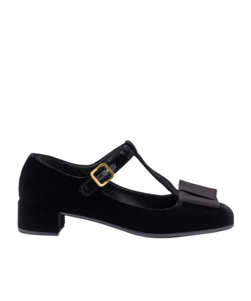 Shop Prada Velvet Pumps In Black