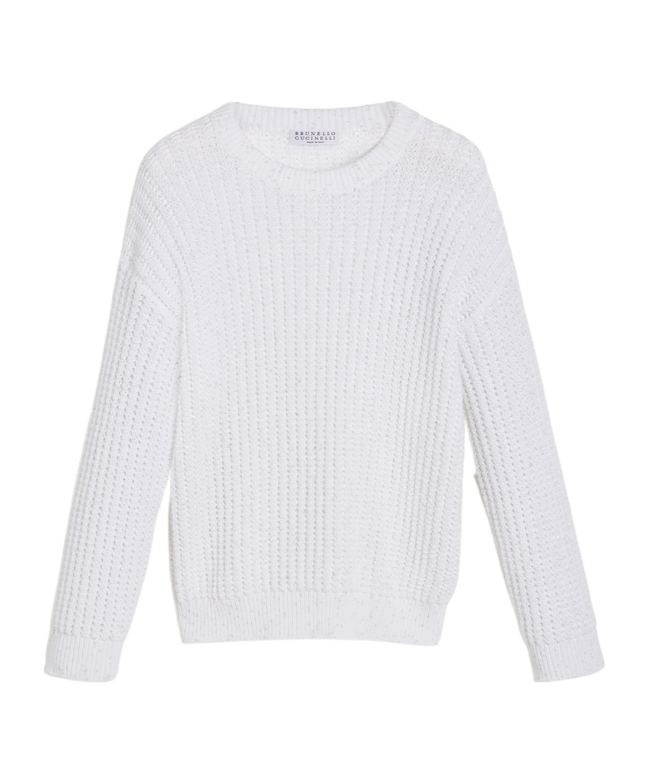 Brunello Cucinelli Ribbed Sweater In White