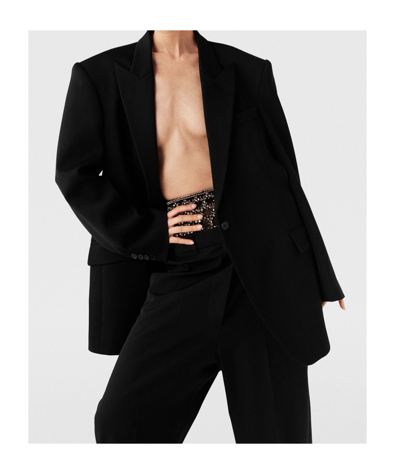 Stella Mccartney Single-breasted Blazer In Black