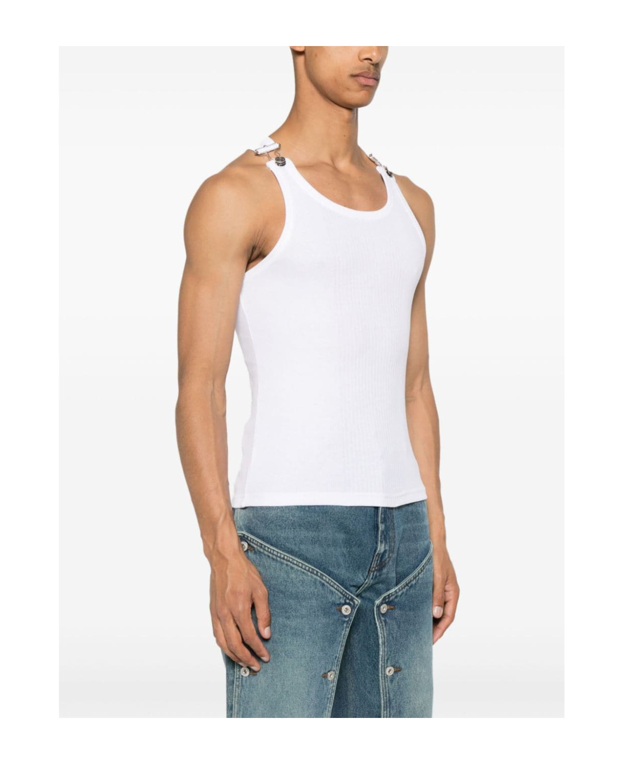 Shop Jean Paul Gaultier Round-neck Vest In White