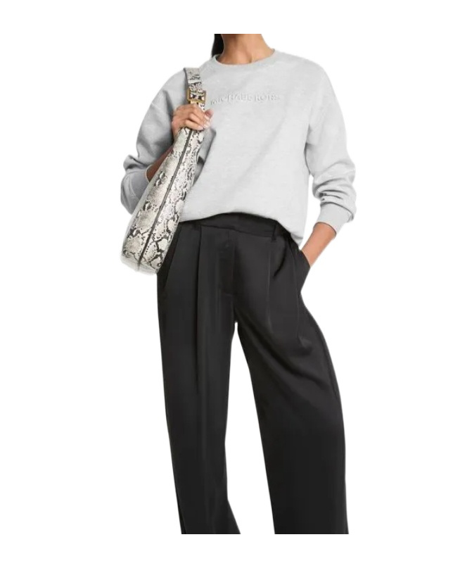 Michael Michael Kors Embossed-logo Sweatshirt In Gray