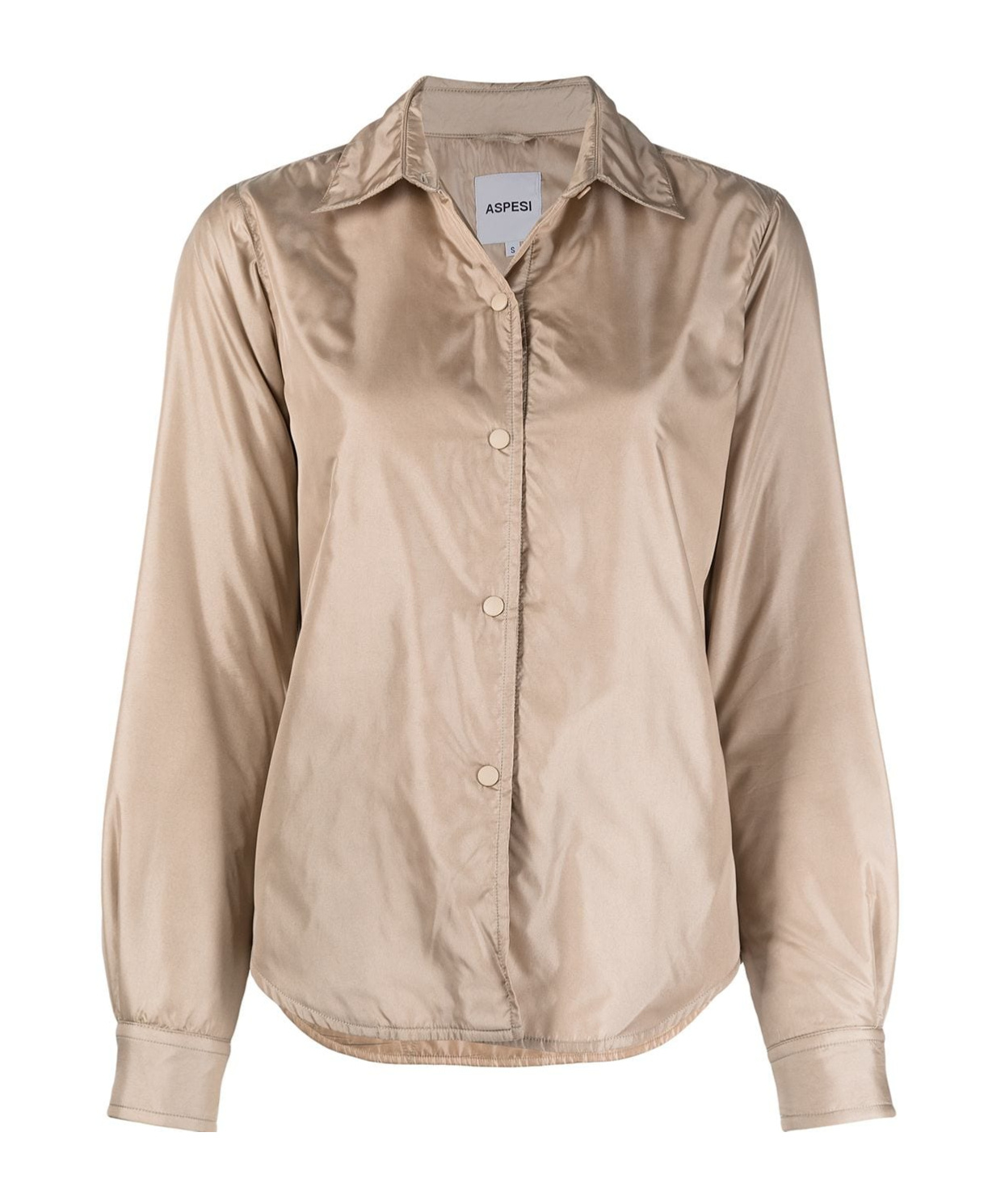 Aspesi Padded Shirt Jacket In Nude