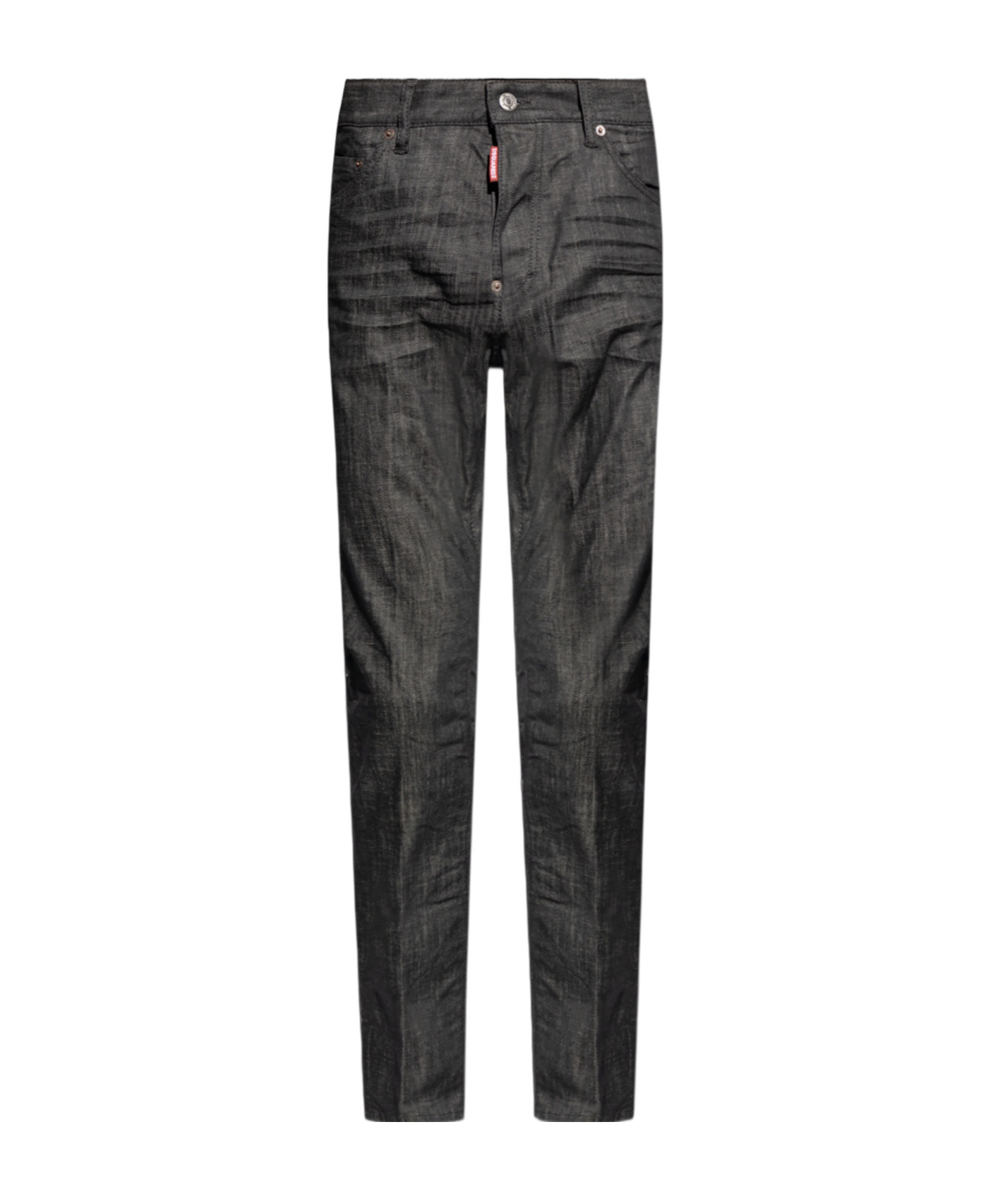 Dsquared2 Logo-patch Cotton Jeans In Black