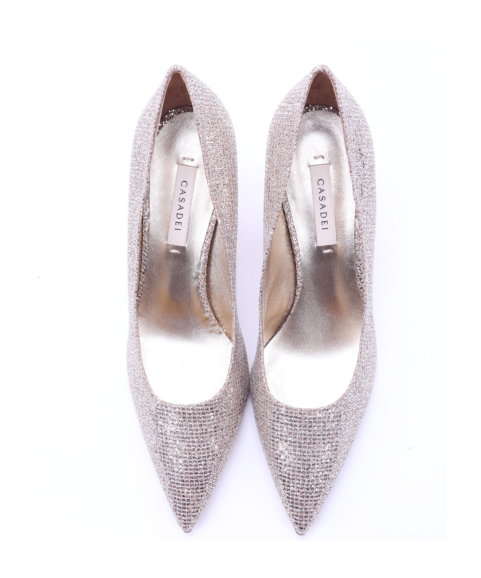 Casadei Glistening 75mm Leather Pumps In Nude