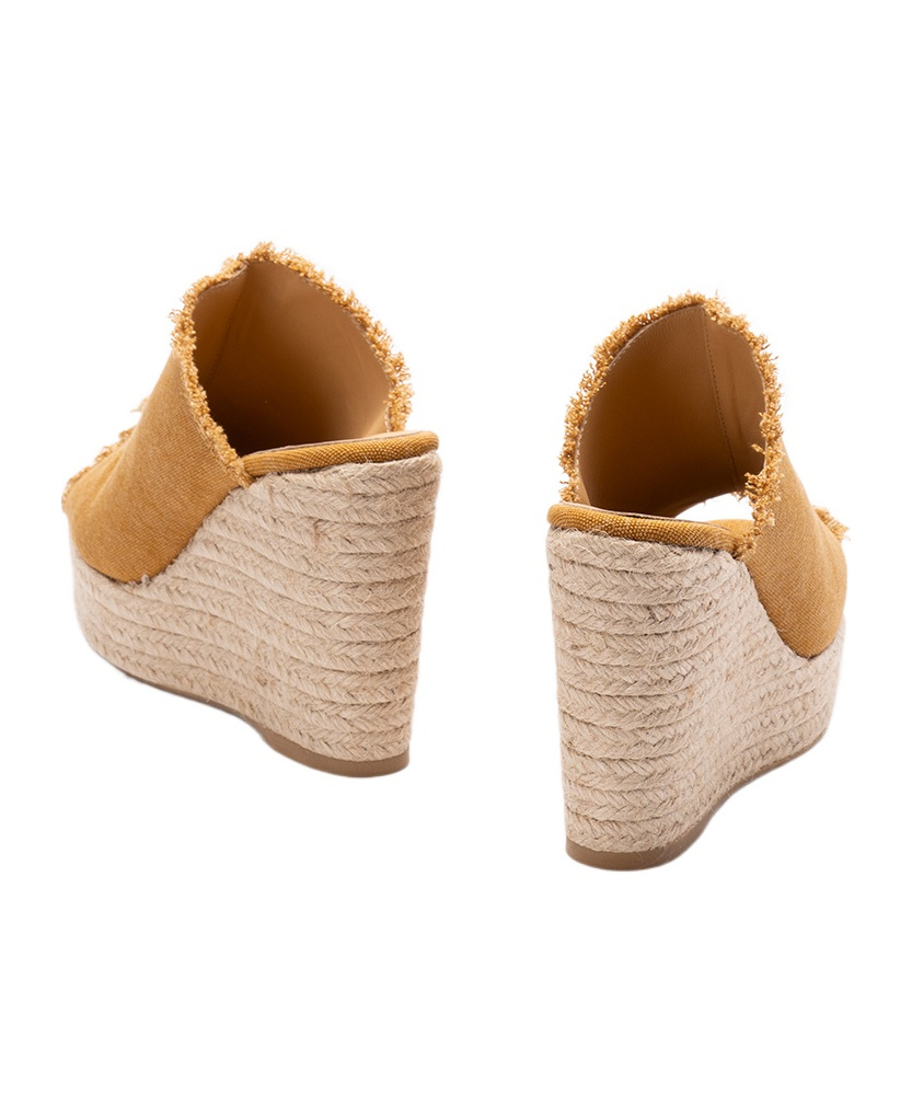 Castaã±er Wedge Sandals In Brown