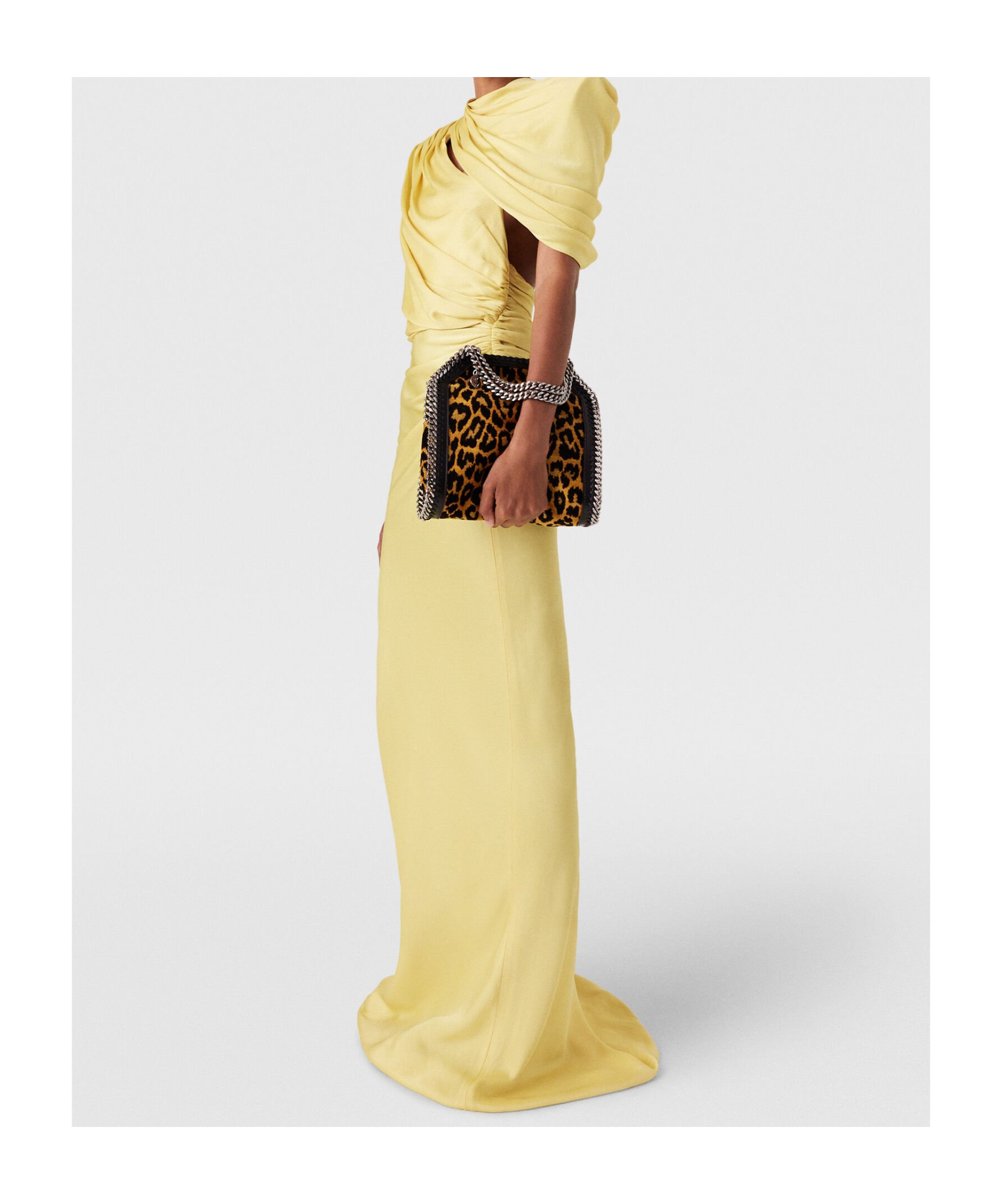 Stella Mccartney Draped One Shoulder Maxi Dress In Nude