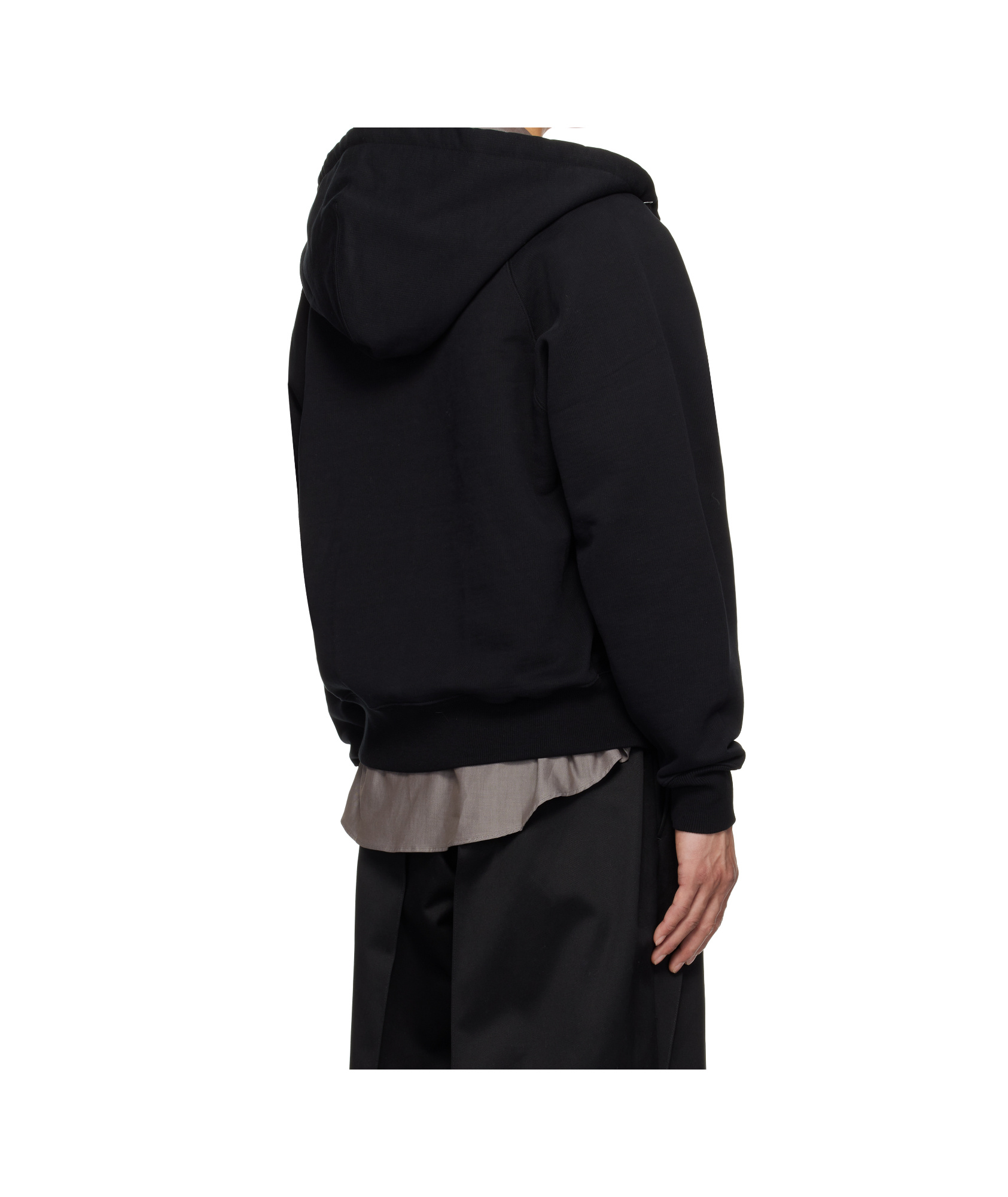 Ami Alexandre Mattiussi Black Ami De Coeur Tonal Hoodie In Black