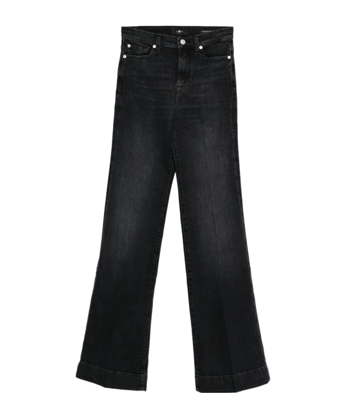 7 For All Mankind Belt Loop Jeans In Black