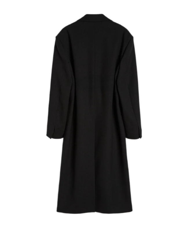 Jil Sander Double-breasted Coat In Black