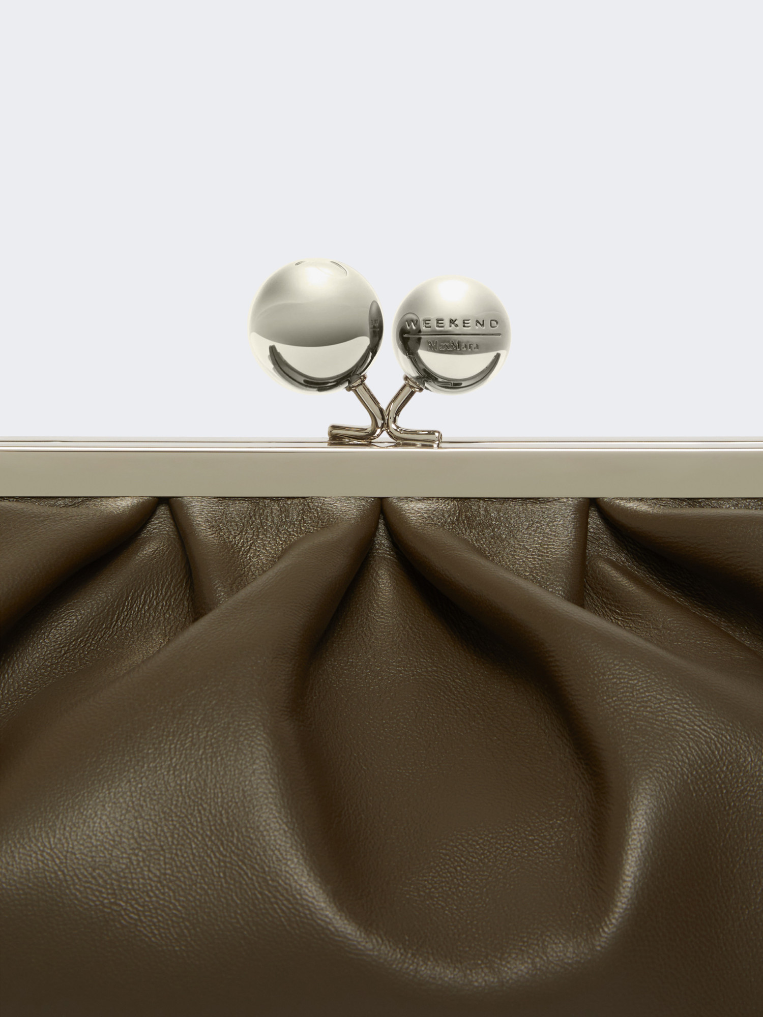 Weekend Max Mara Medium Sheepskin Pasticcino Bag In Brown