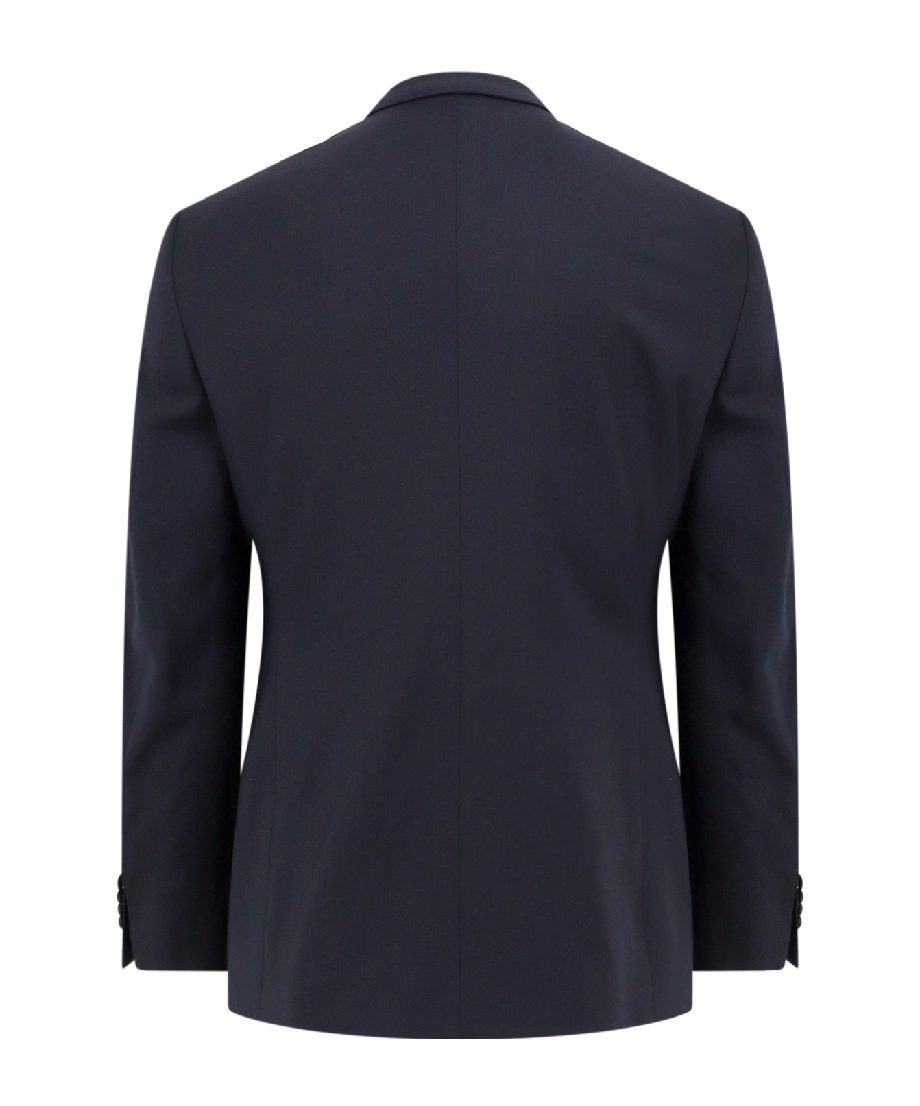 Giorgio Armani Single-breasted Wool Tuxedo Suit In Blue