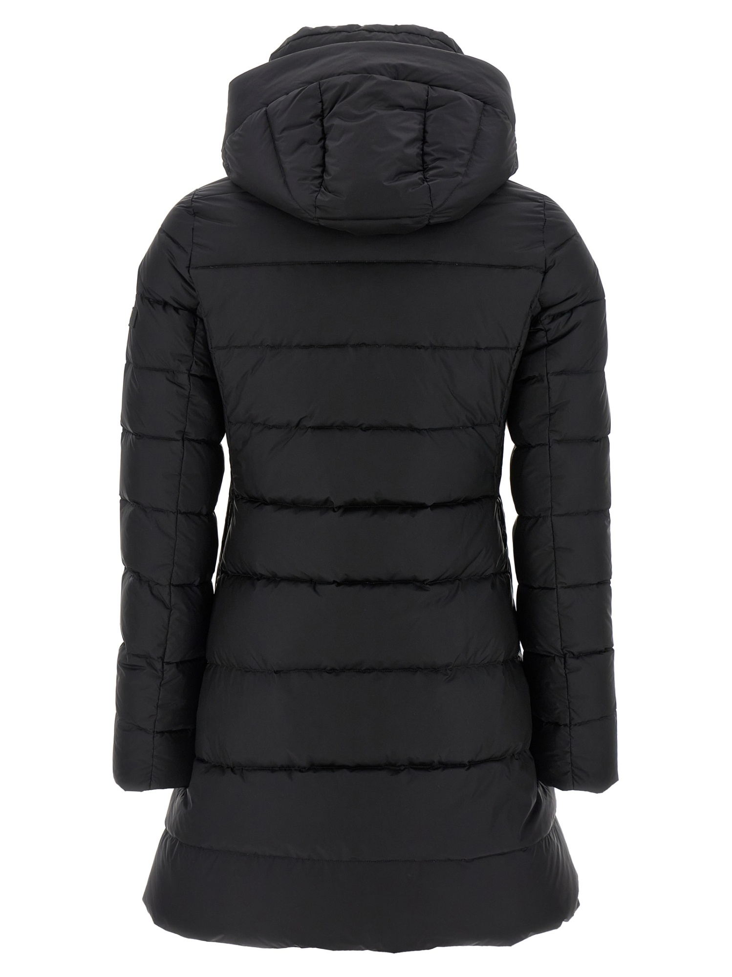 Tatras Long Sleeve Cotton Coat In Black