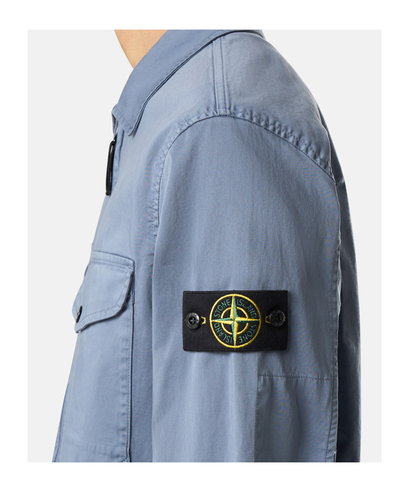 Stone Island Long-sleeved Shirt In Blue