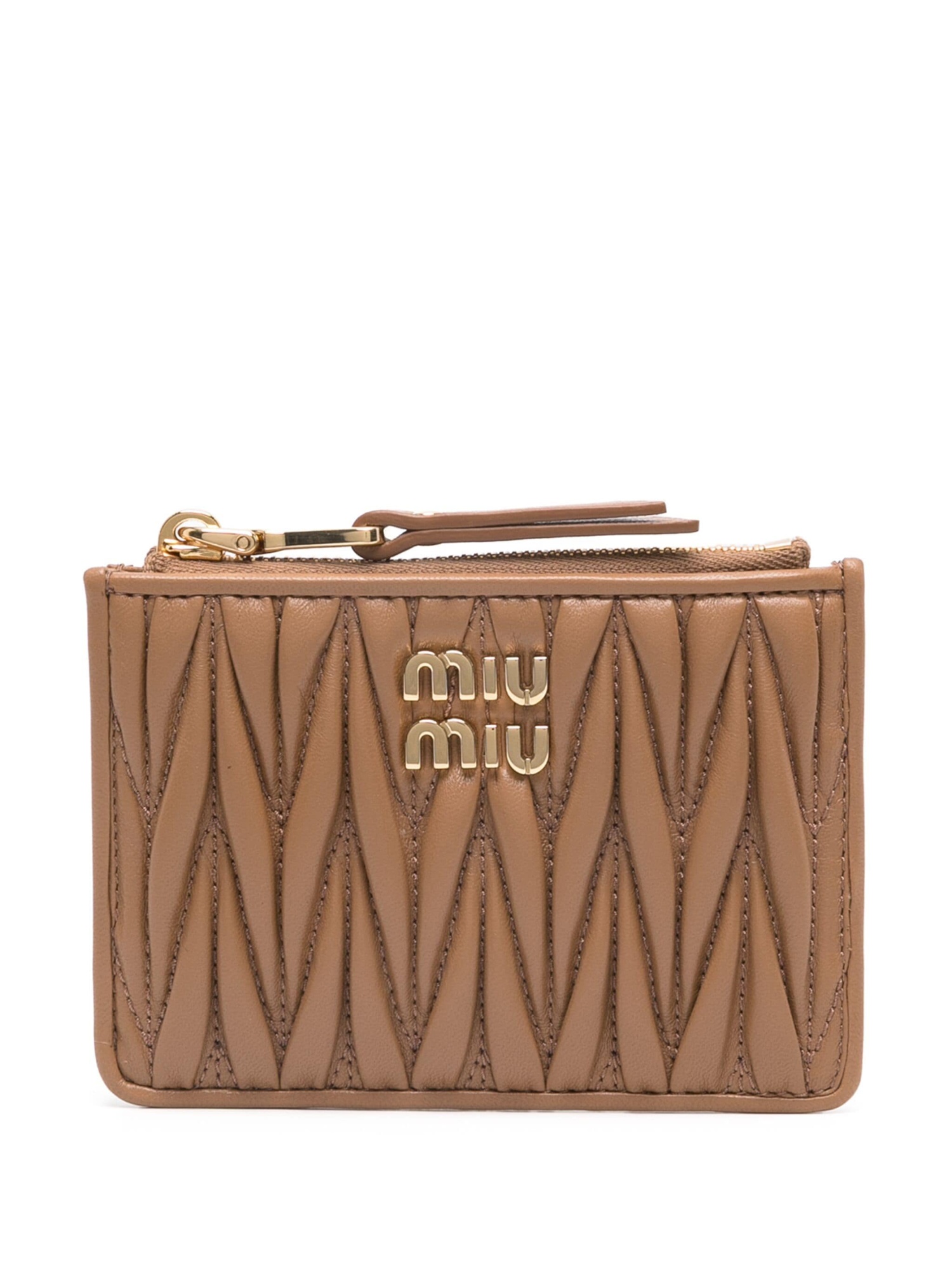 Miu Miu Alphabet Wallet In Brown