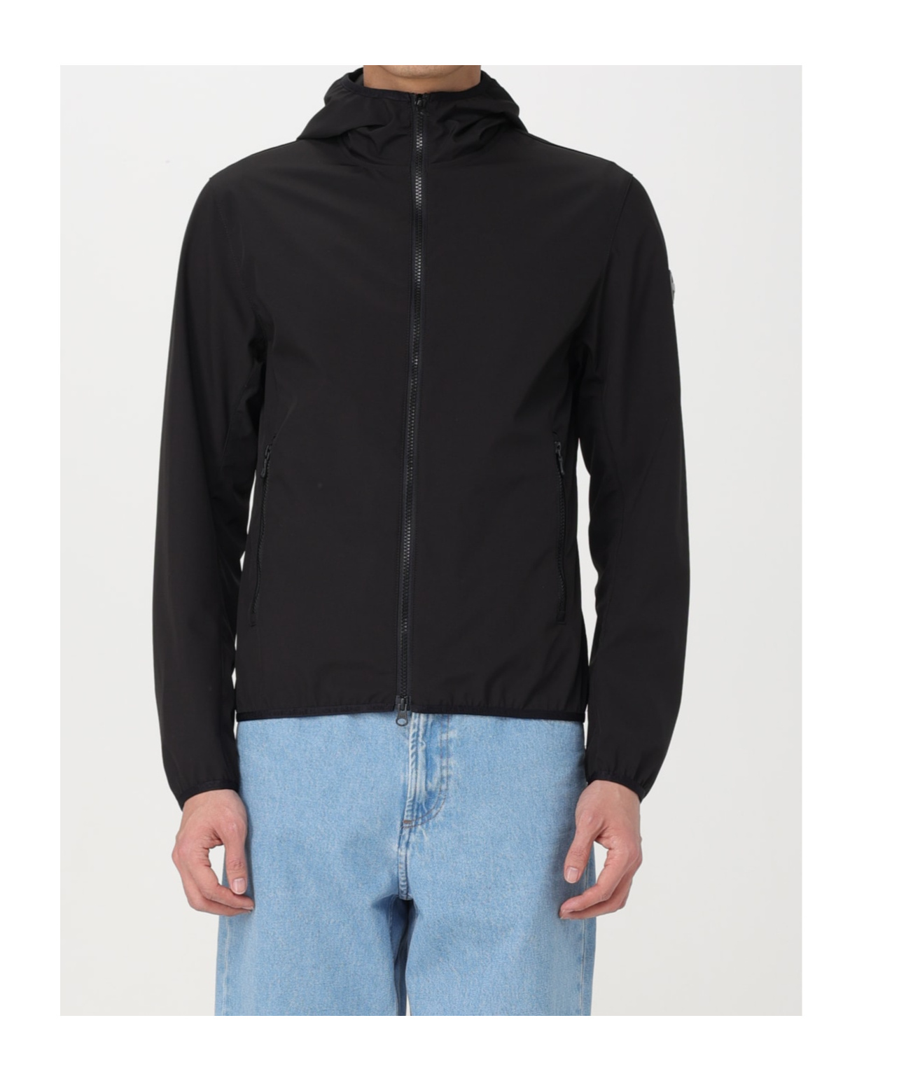 Colmar Logo Patch Hooded Zipped Jacket In Black