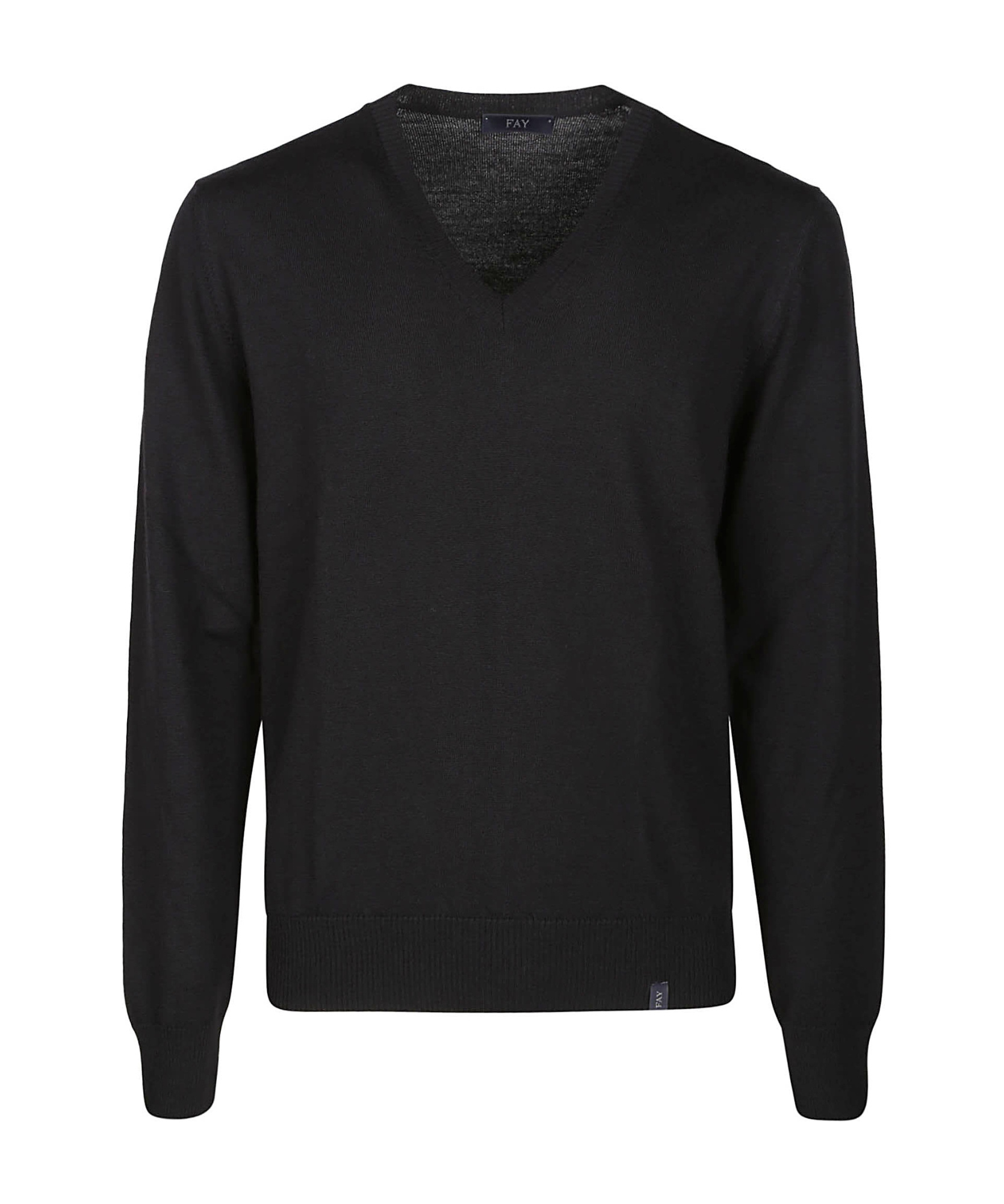 Fay V-neck Sweater In Black