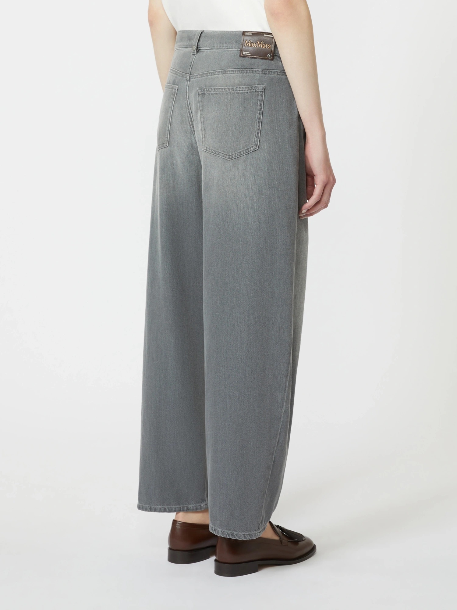 Max Mara Five Pocket Jeans In Gray