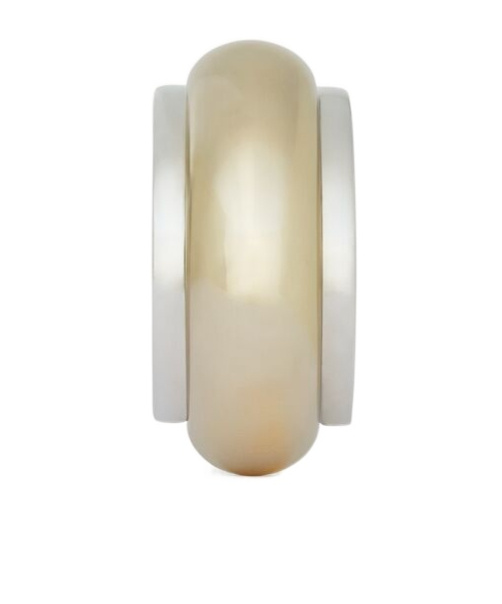 Saint Laurent Metal Embossed Bracelet In Yellow