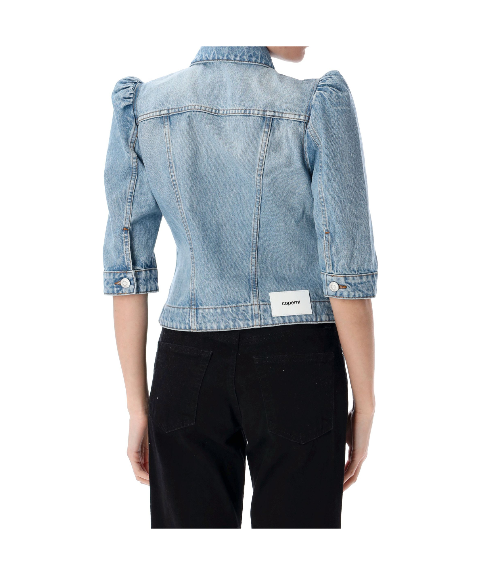 Coperni Tailored Jacket Puffed Sleeves In Blue