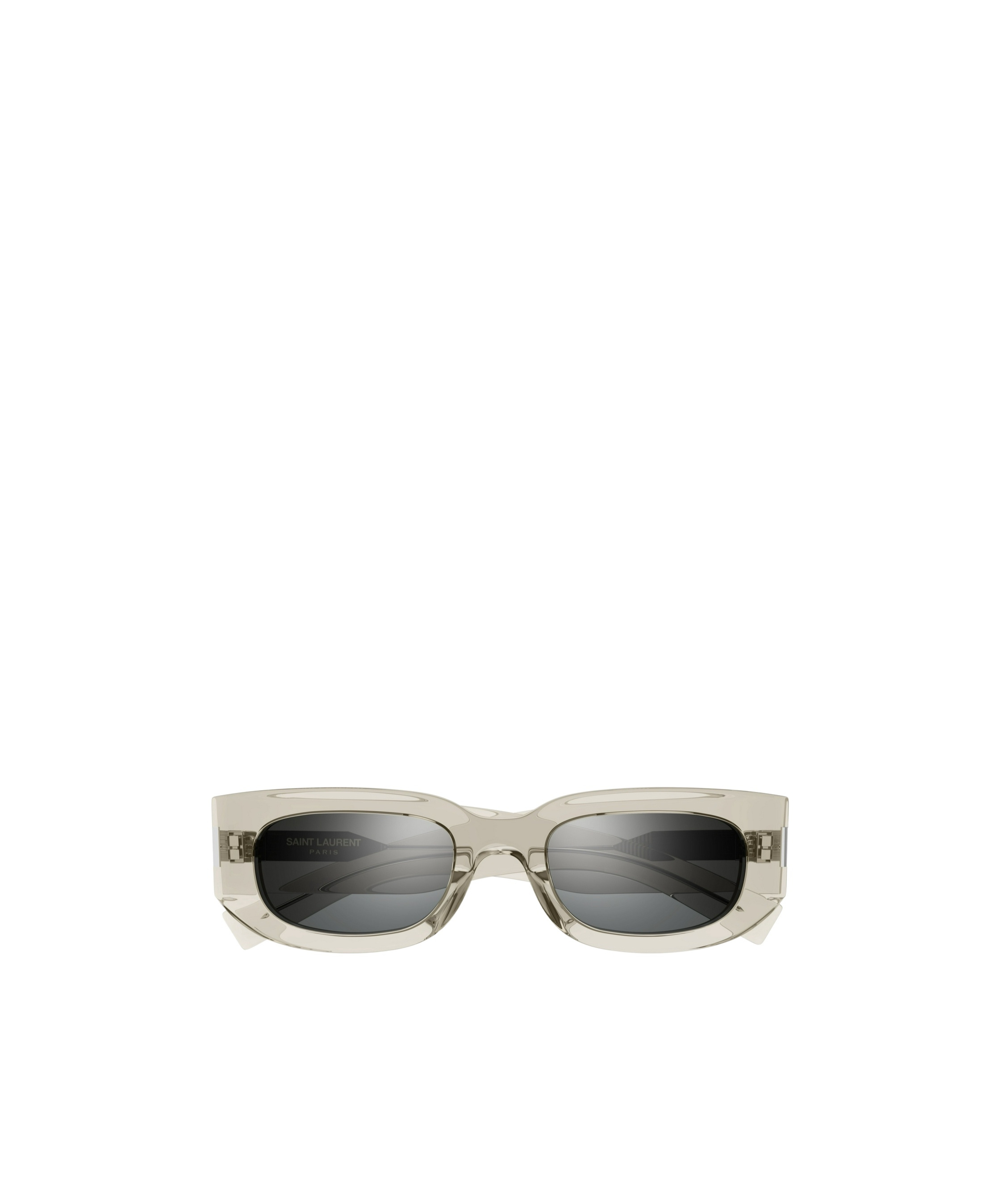 Saint Laurent 660 Rectangle-frame Sunglasses In Gray